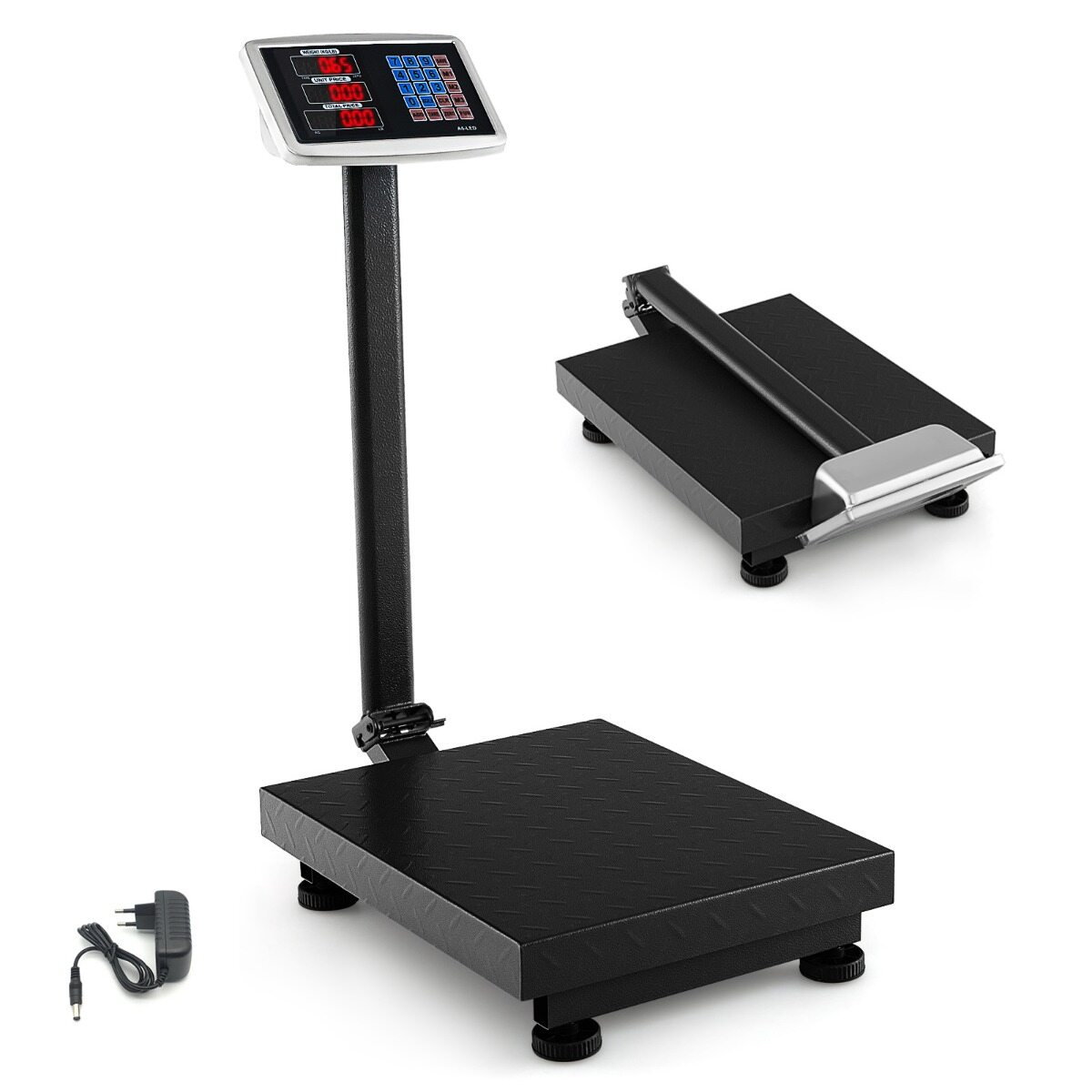 Digitaalne platvormkaal 0,05 kg, täppisplatvorm hinnakalkulaatoriga, ühikute teisendus lb/kg, kandevõime 300 kg, must