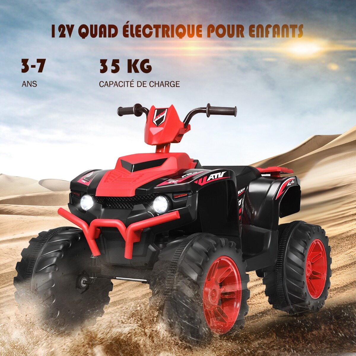 Laste elektriline ATV aku ja LED-tuledega