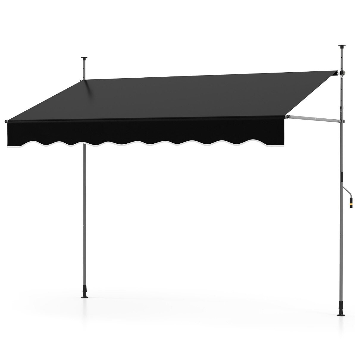 Puurimist mittevajav varikatuse kinnitus käsivändaga. Reguleeritava kõrgusega ja UV-kindel. 250 cm. Must.