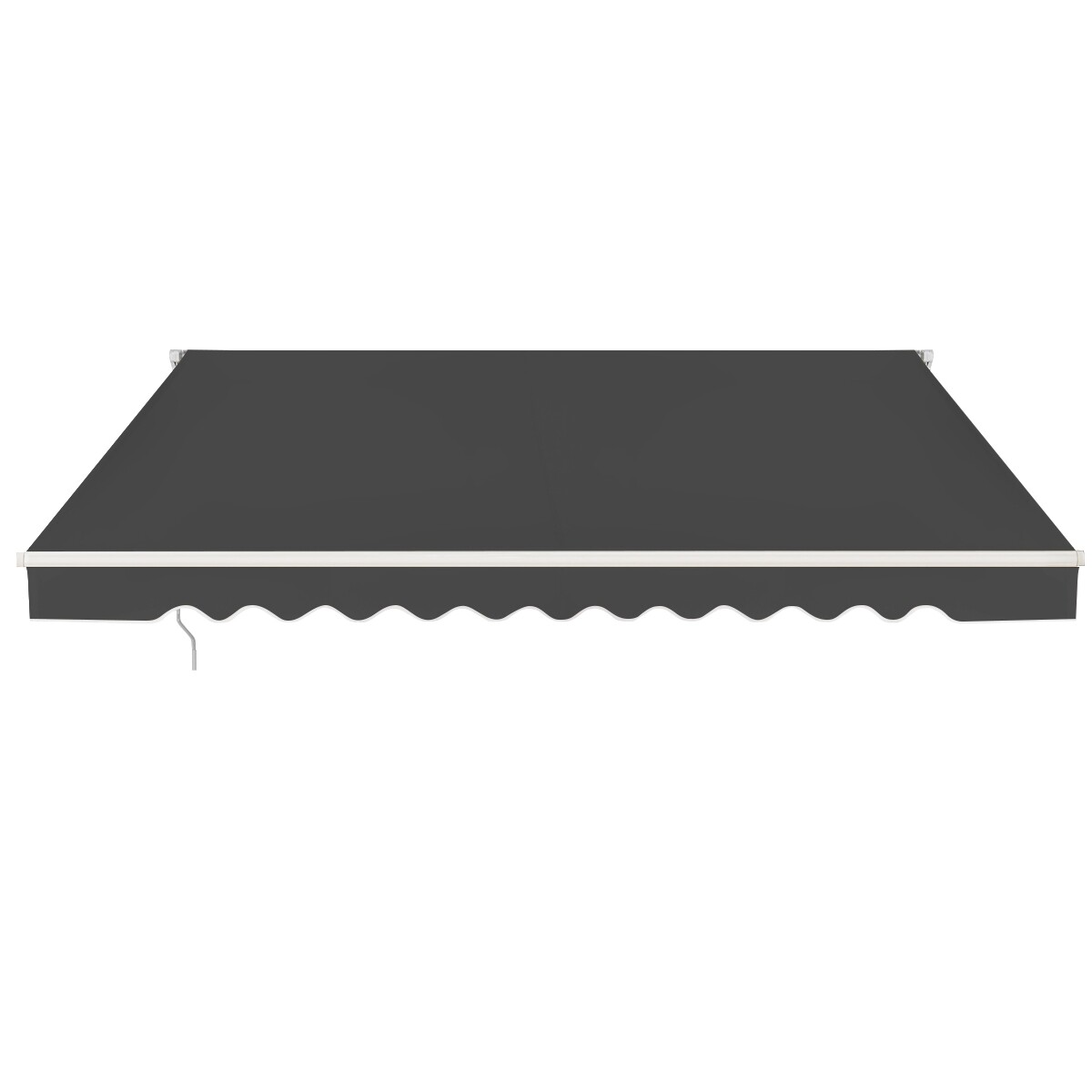 Sissetõmmatav alumiiniumist varikatus terrassile vändaga 3,6 m × 3 m hall