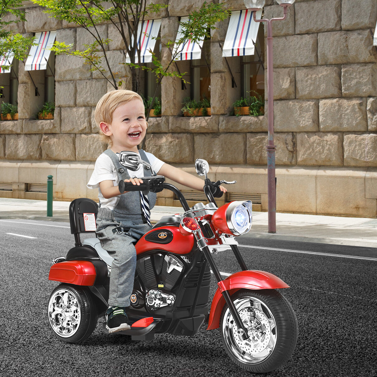 Laste chopper-elektrimootorratas 3 km/h