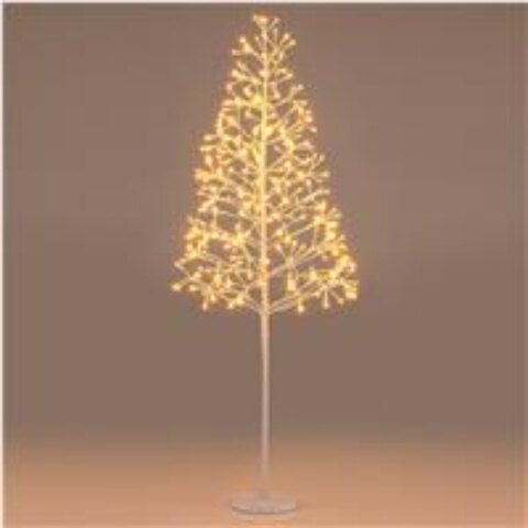 120 cm valgustatud kasepuu kunstkuusk 240 LED soe valge reguleeritavate okste raskusega alus peokaunistus valge