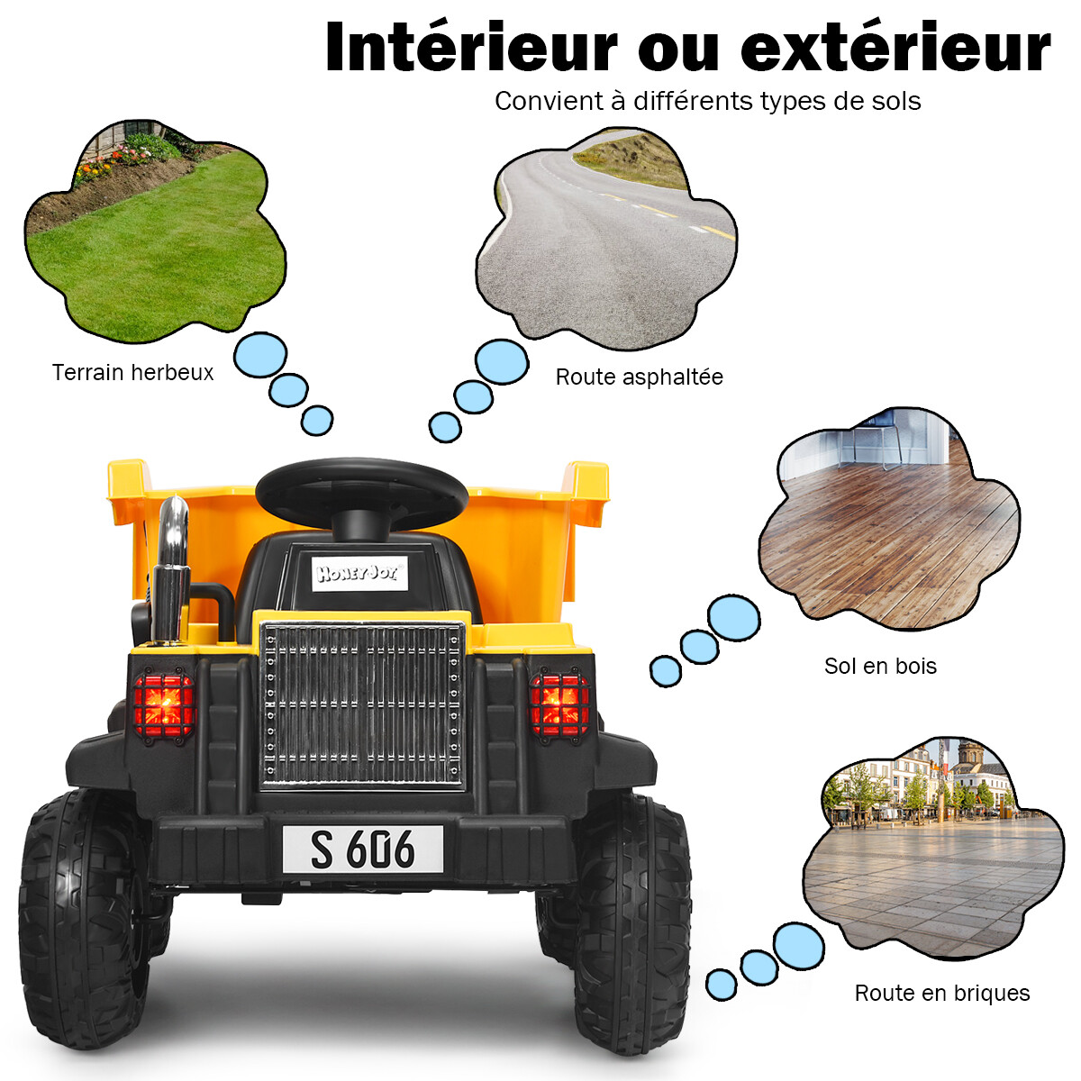 12 V lastetraktor elektrilise tagalabidaga, puldi ja tuledega, muusika ja raadioga lastele alates 3. eluaastast