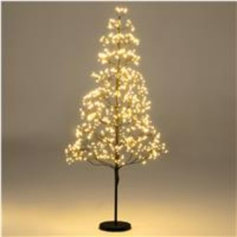 120 cm kunstkuusk alpipuust, dekoratiivne valguspuu 800 sooja valge LED-tulega, painduvate okstega, must jõulualus
