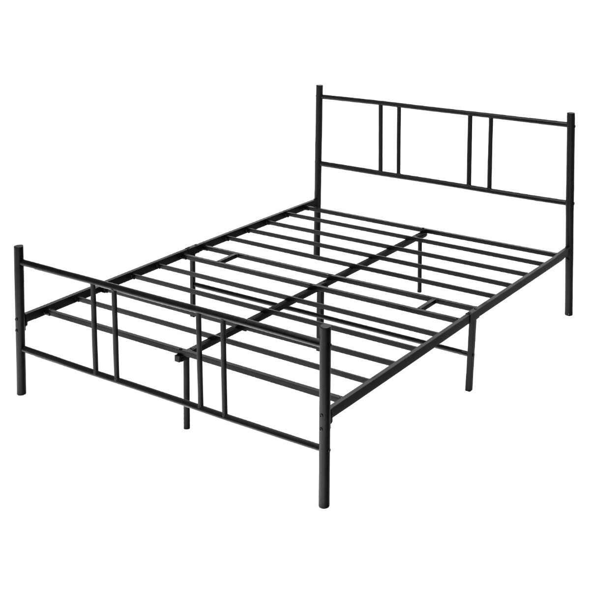 Metallist voodiraam Kaasaegne platvormvoodiraam Platvormvoodi 200 x 140 cm must