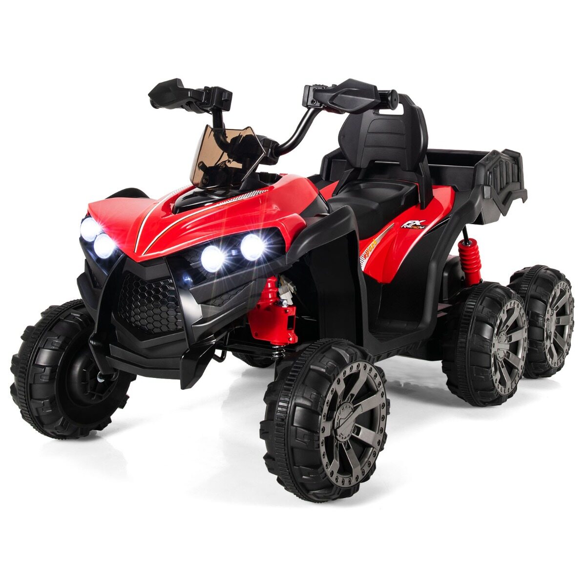 12 V elektriline laste ATV panipaiga ja LED-tuledega, mini elektriline ATV 3-6 km/h, punane
