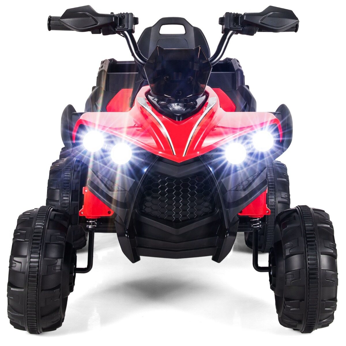 12 V elektriline laste ATV panipaiga ja LED-tuledega, mini elektriline ATV 3-6 km/h, punane