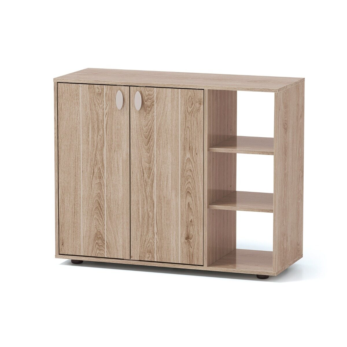 Kingakapp ustega, 3-tasandiline kingakapp reguleeritavate avatud riiulitega, 80 x 31 x 64,5 cm, naturaalne