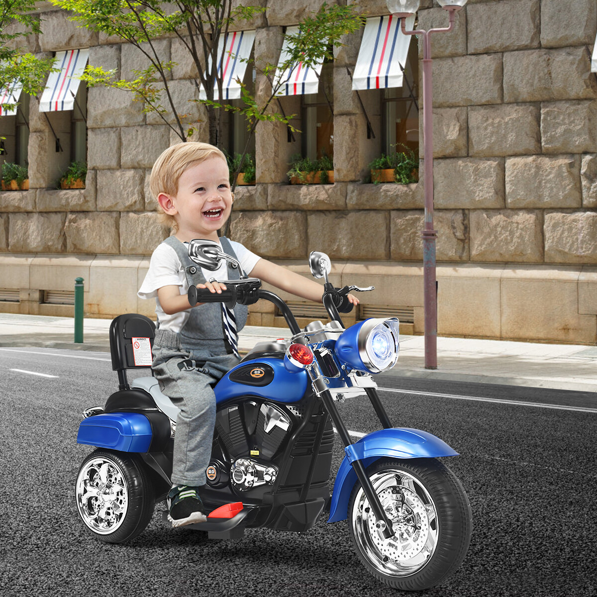 Laste chopper-elektrimootorratas 3 km/h