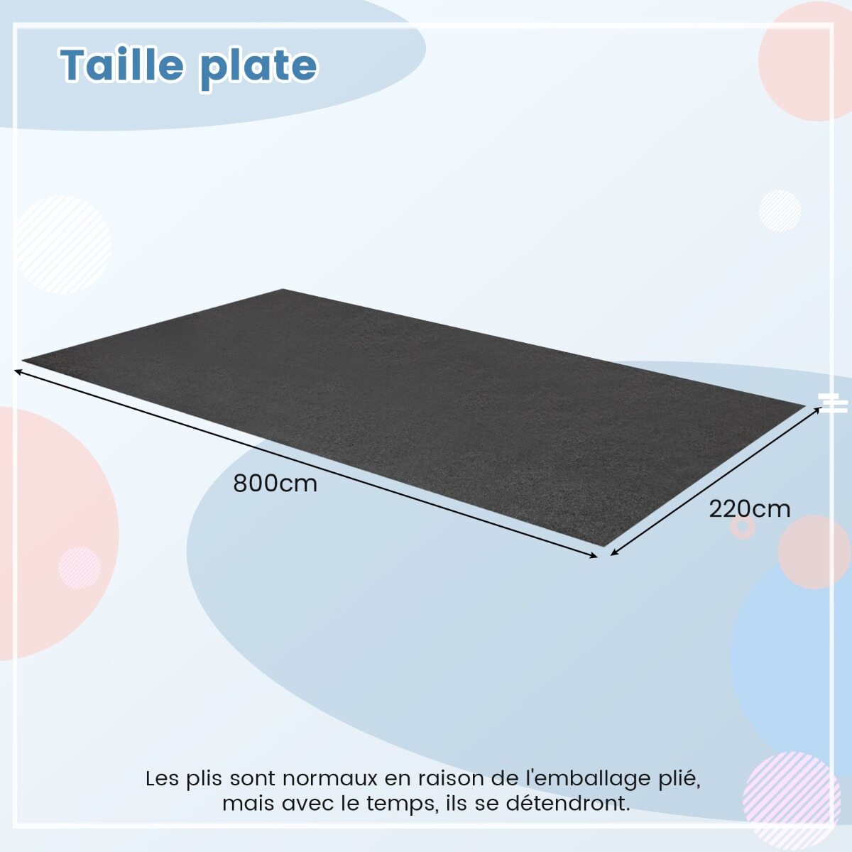 Veekindel põrandamatt 800 x 220 cm, korduvkasutatav ja pestav, libisemisvastane automatt imava kahepoolse teibiga, hall
