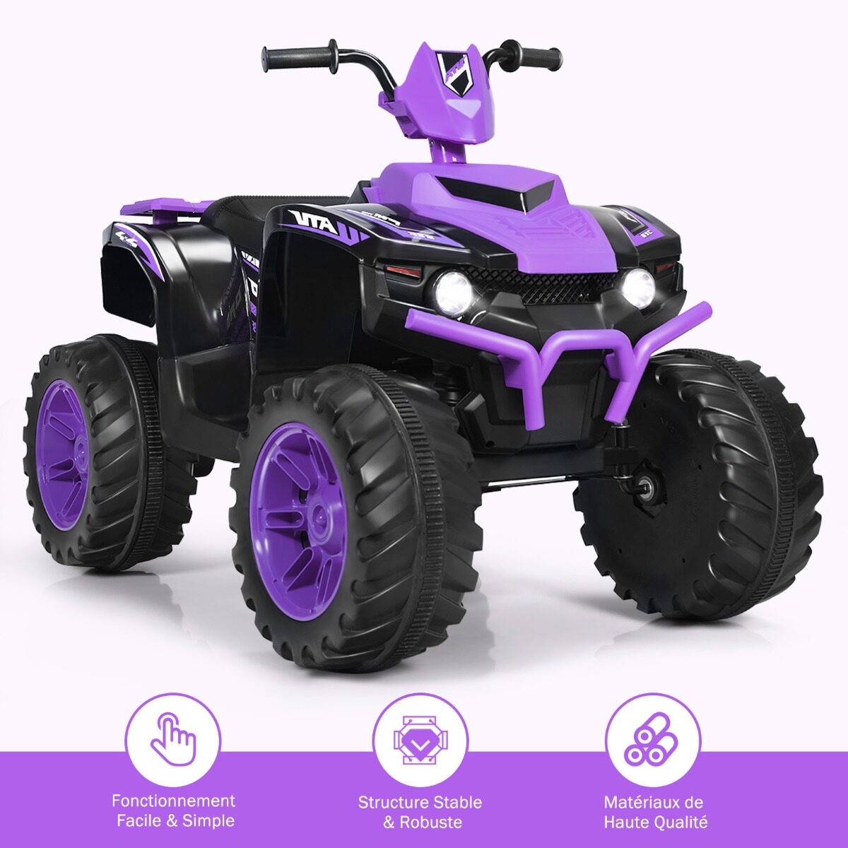 12 V elektriline laste ATV esitulega Mini elektriline ATV muusika ja signaaliga lilla