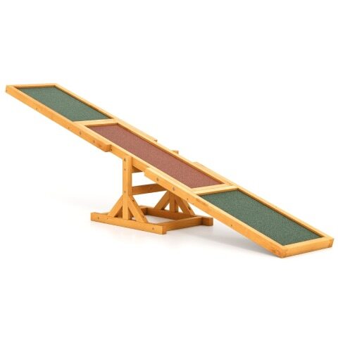 Puidust koerte agility-kaalumängukomplekt ja harjutusmänguasi koertele, võidusõidumänguasi, tasakaalutreeningu varustus, kollane