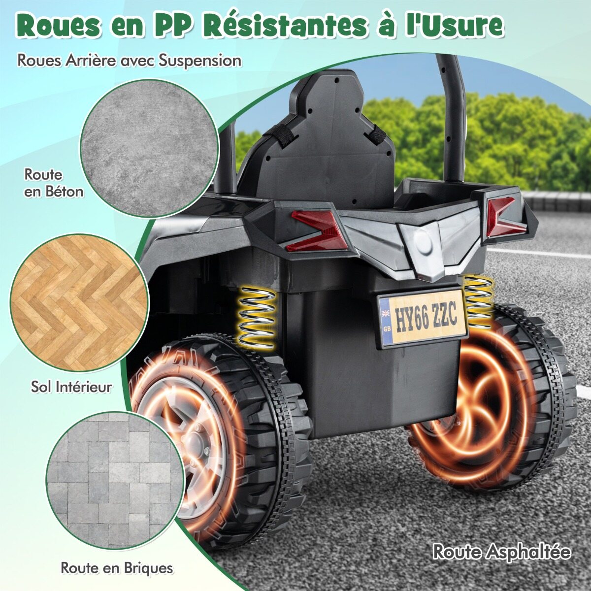 Laste elektriauto 2,4 G puldiga 24 V elektriauto UTV lastele alates 3. eluaastast roheline