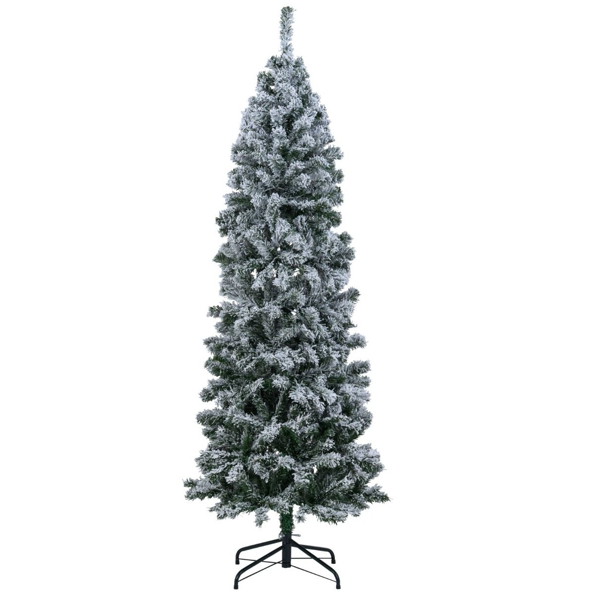180 cm eelvalgustusega jõulupuu, liigendpuu 533 lumega kaetud PVC oksaga, 260 sooja valget LED-tuld, 8 režiimi, kokkupandav metallalus