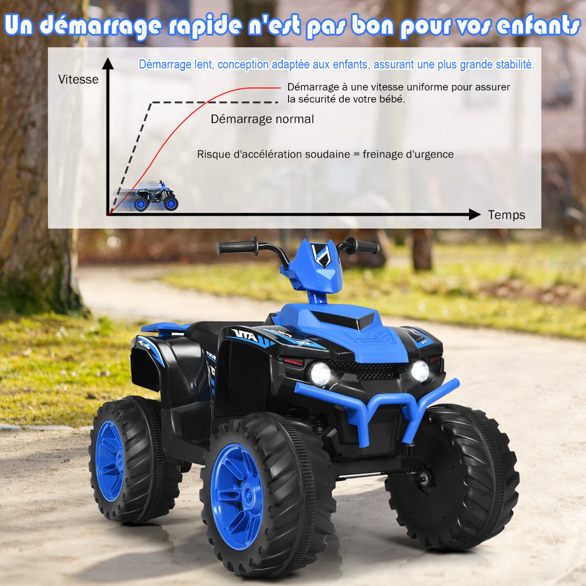Laste elektriline ATV aku ja LED-tuledega