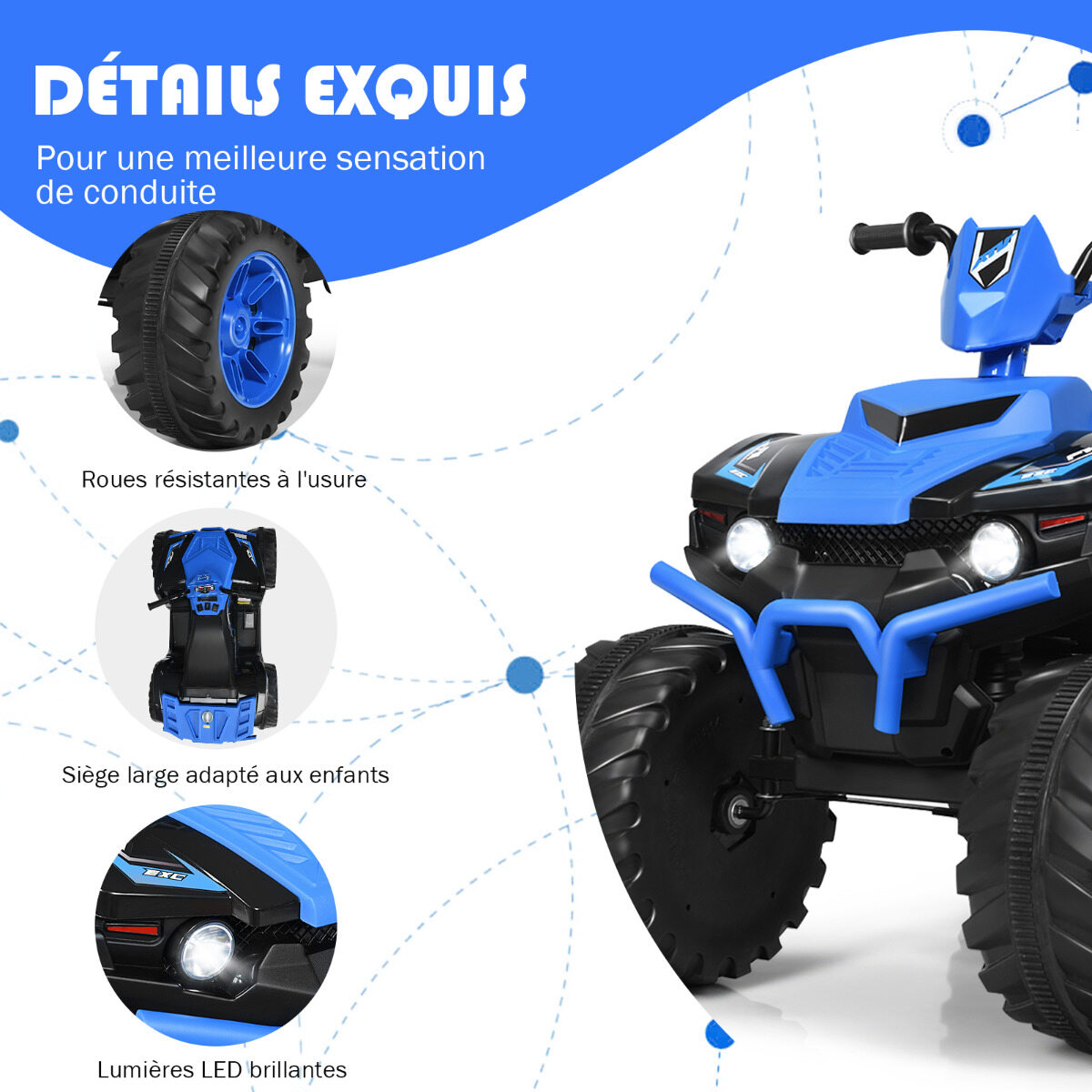 Laste elektriline ATV aku ja LED-tuledega