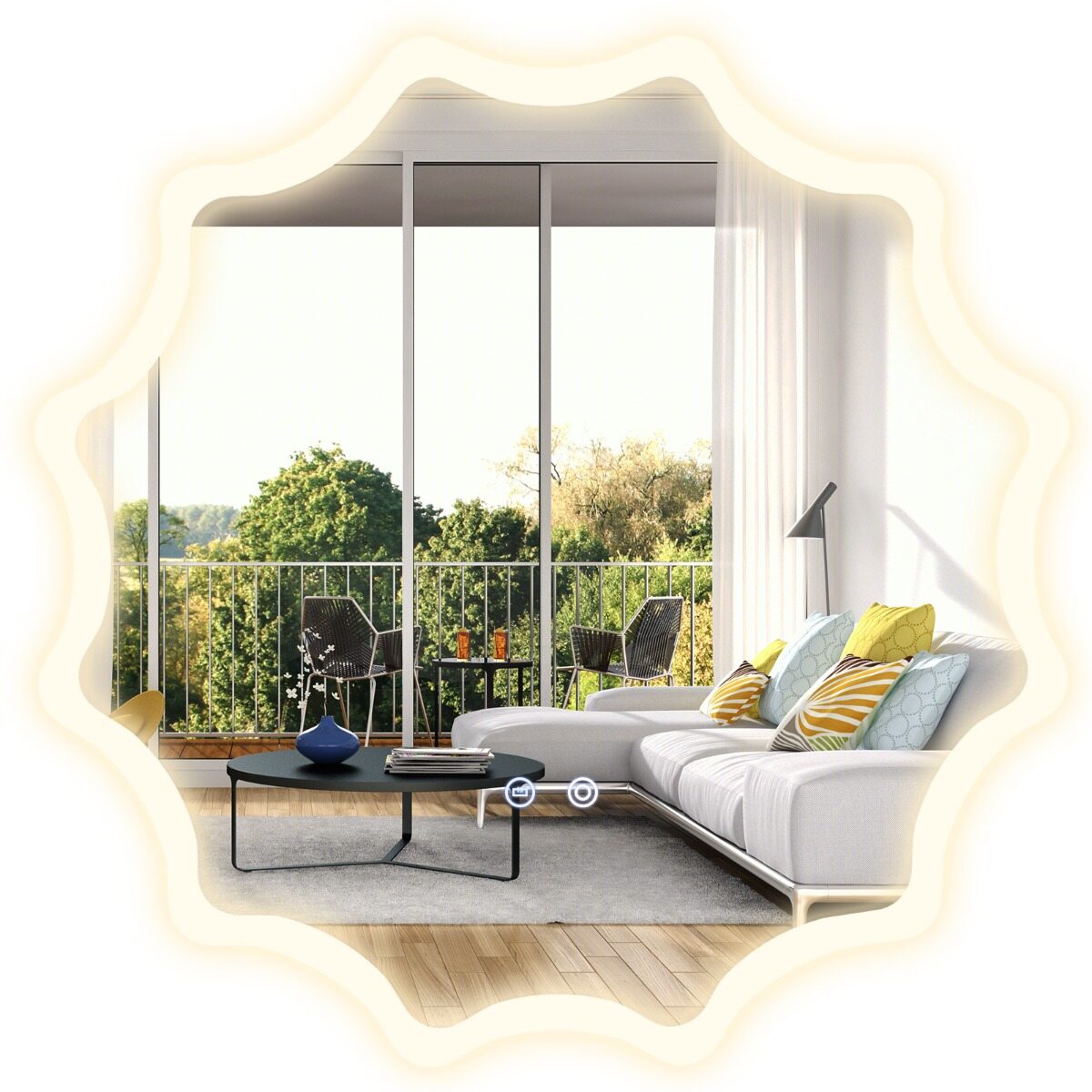 Vannitoa peegel uduvastase peegli, soojendusega lainelise disainiga LED-peegelseina peegel 60 x 60 cm