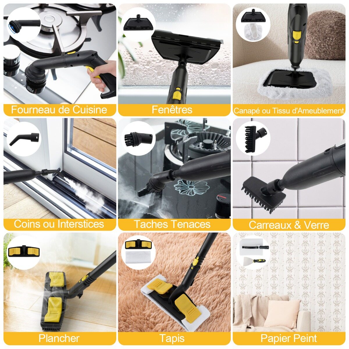 Aurupuhasti 2000 W Aururõhk: 5 baari Paak: 1,8 l Temperatuur: kuni 160 ℃ Kollane
