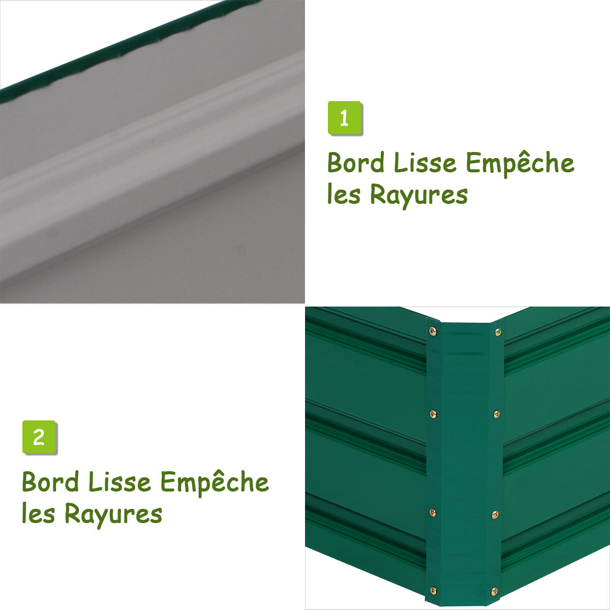 Terasest lillepott, metallist lillepott, õue, metallist raam, 4 paneeliga, 120 x 90 x 30 cm, roheline