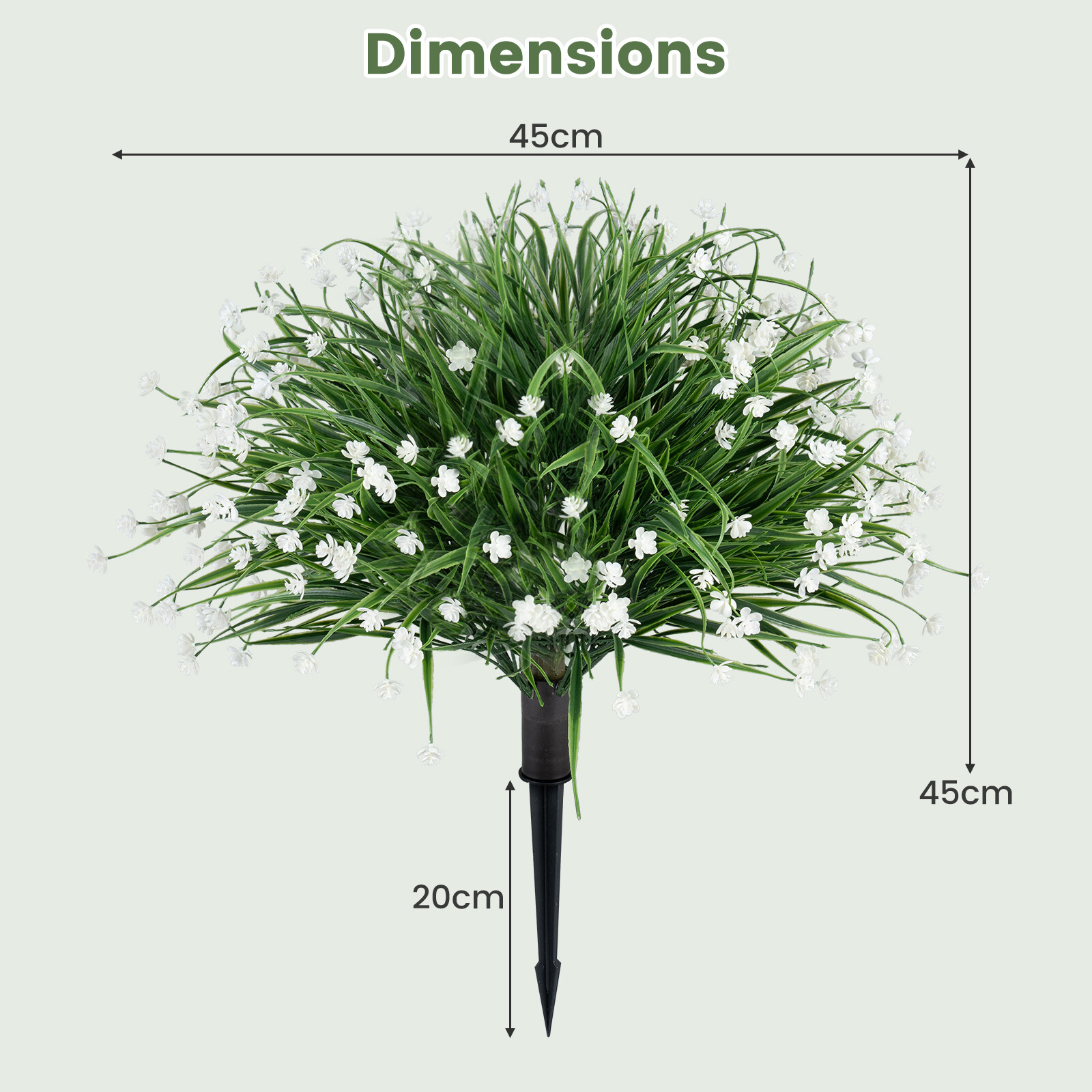 2-osaline kunstlillede komplekt 20 cm mullatiibadega, kunstsibularohi kaamelivärviga 70 cm