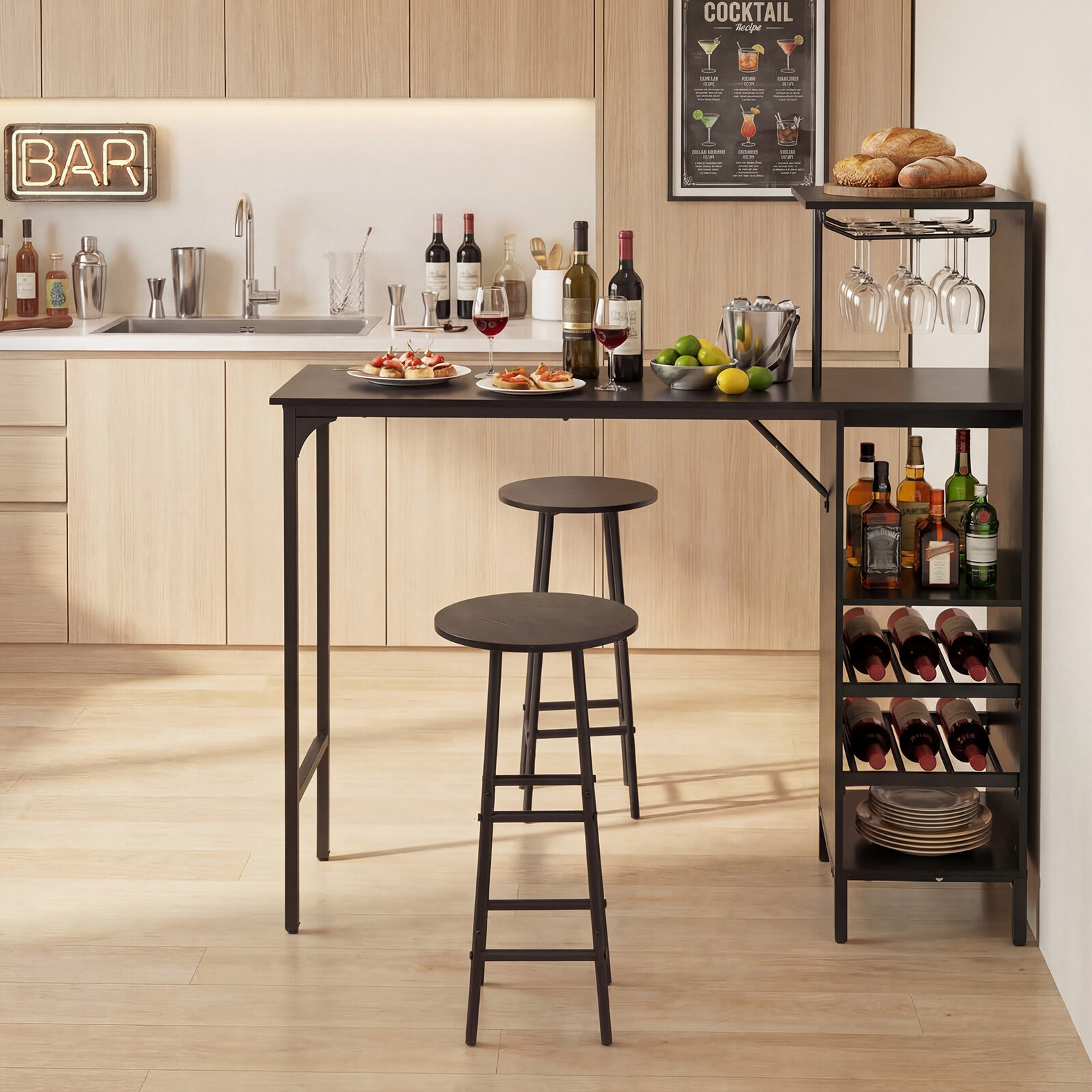 Immagine prodotto - set tavolo e sgabelli da bar 2