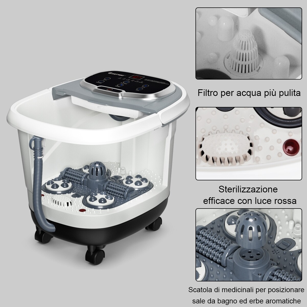 500 W infrapuna shiatsu jalamassaažiseade