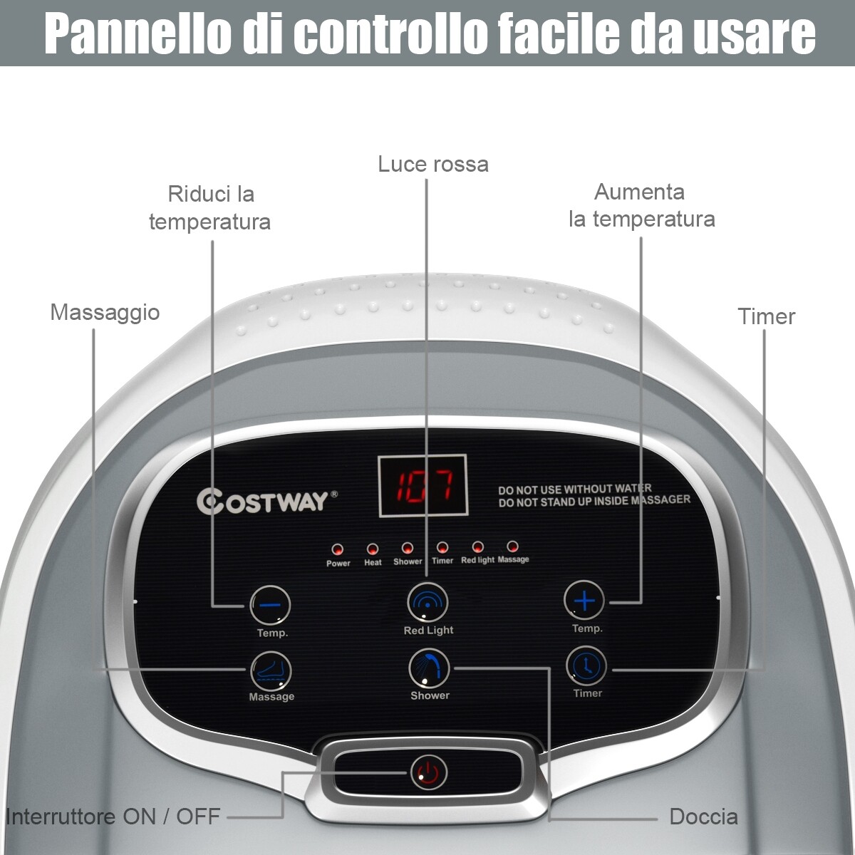 500 W infrapuna shiatsu jalamassaažiseade