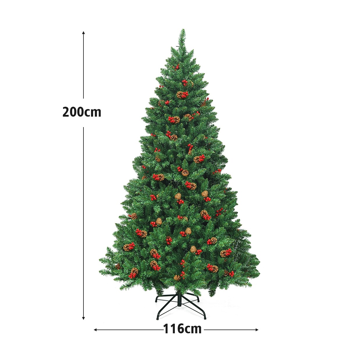Kunstlik jõulupuu LED-tuledega 200 cm