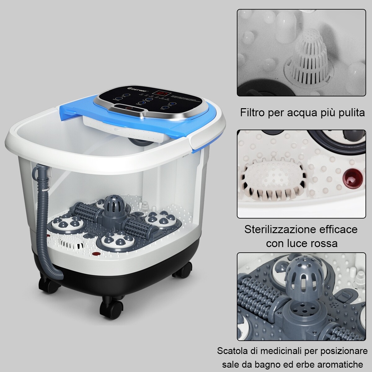 500 W infrapuna shiatsu jalamassaažiseade