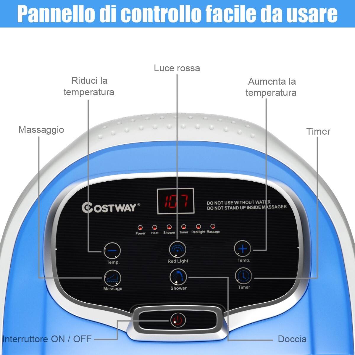 500 W infrapuna shiatsu jalamassaažiseade