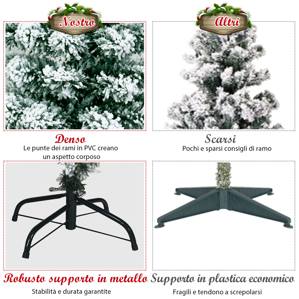 Lumega kaetud kunstkuusk 180 cm metalljalaga