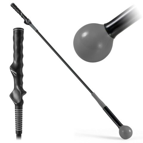 Golfikiiku treener, ergonoomiline käepide, golfikiiku treener, täpne golfiliikumise abivahend, must