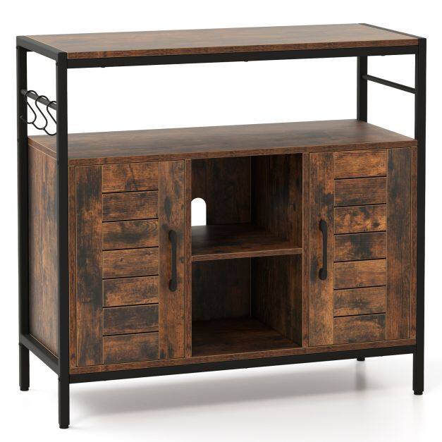 Mobile credenza con ripiani regolabili e ganci