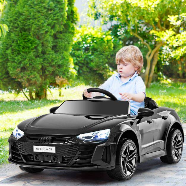 12V Audi Licensed Electric Kids Ride On Car with Remote Control-Black 12V Audi Licensed Electric Kids Ride On Car with Remote Control-Black