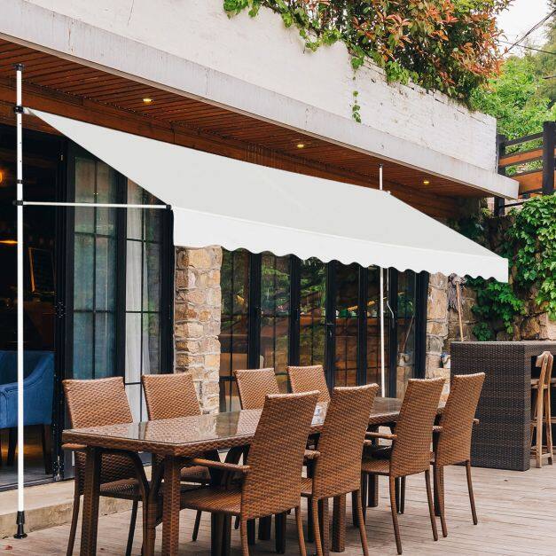Telescopic strut balcony awning 395x120cm Telescopic strut balcony awning 395x120cm