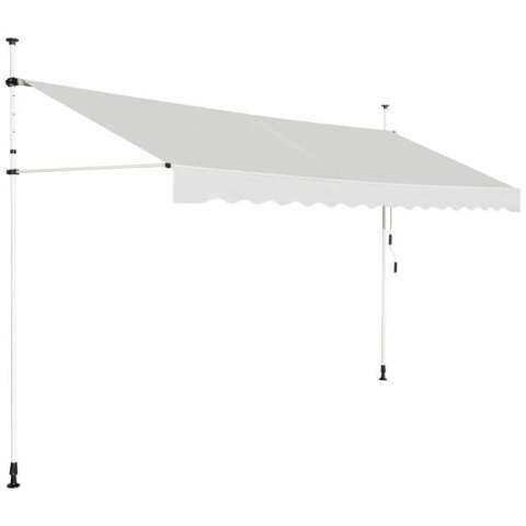 Teleskoopvarrastega rõdu varikatus 395x120cm