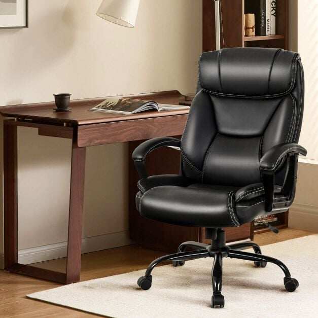 Rotary office armchair made of ecological leather Rotary office armchair made of ecological leather