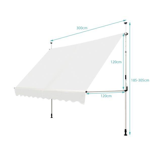Laiendatav rõdu varikatus 300x120cm