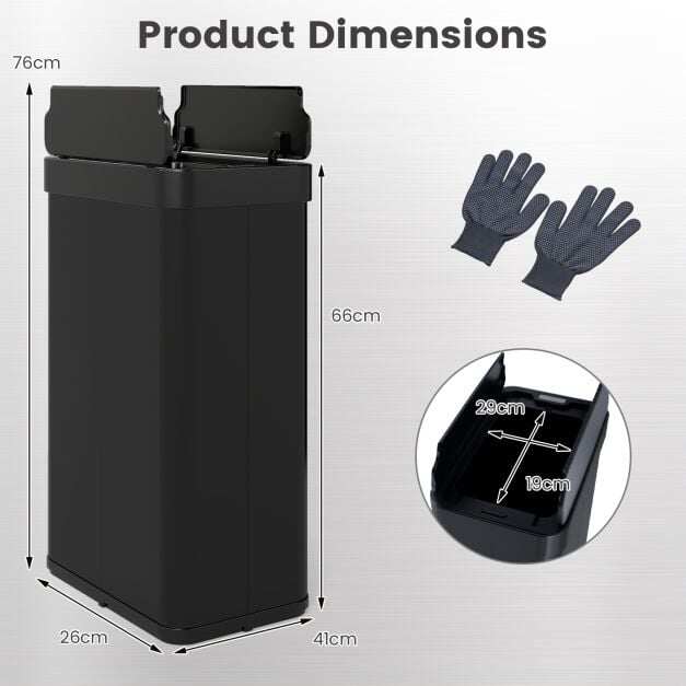 Immagine prodotto - dimensioni pattumiera