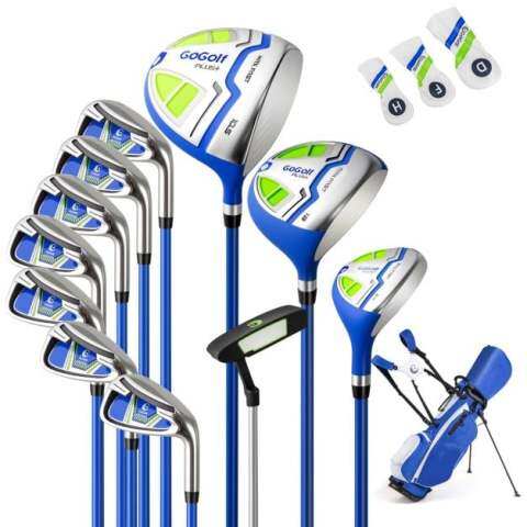 15-osaline golfivarustuse komplekt algajatele ja professionaalidele - sinine