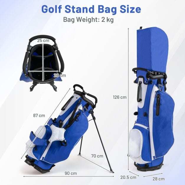 15-osaline golfivarustuse komplekt algajatele ja professionaalidele - sinine