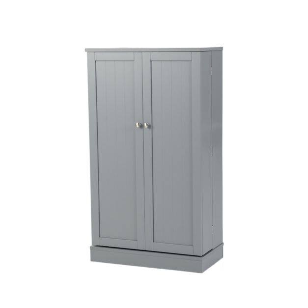 Costway 104cm Tall Kitchen Pantry Storage Cabinet with Doors and Adjustable Shelves-Grey Costway 104cm Tall Kitchen Pantry Storage Cabinet with Doors and Adjustable Shelves-Grey