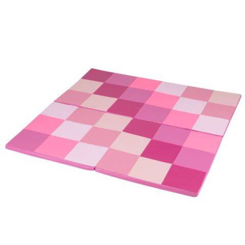 Kokkupandav Patchwork Väikelapse Aktiivsusmatt Veekindla Kunstnahaga - Roosa
