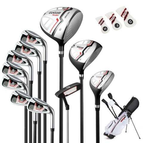 Naiste golfikeppide komplekt koos kepikotiga, komplekt sisaldab #1 460 CC draiverit ja hübriidkeppi, punane
