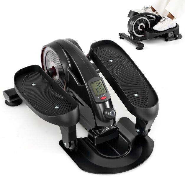 Costway Under Desk Elliptical Pedal Exerciser Adjustable Magnetic Resistance and Whisper Quiet-Silver Costway Under Desk Elliptical Pedal Exerciser Adjustable Magnetic Resistance and Whisper Quiet-Silver