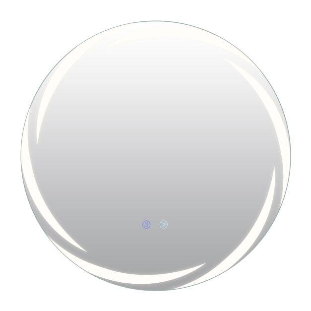 60 cm LED-vannitoa peegel, seinale kinnitatav karastatud klaas, plahvatuskindel, 3-värvilise valgustusega, uduvastane süsteem, hämardatav, hõbedane