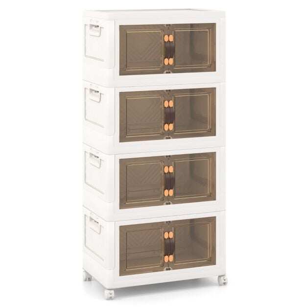 4 virnastatava hoiukasti komplekt kaante, rataste ja ustega 49,5 x 31,5 x 112,5 cm