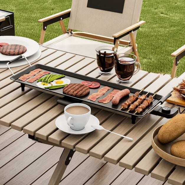 Costway XL 70 x 23cm Electric Teppanyaki Table Griddle Costway XL 70 x 23cm Electric Teppanyaki Table Griddle