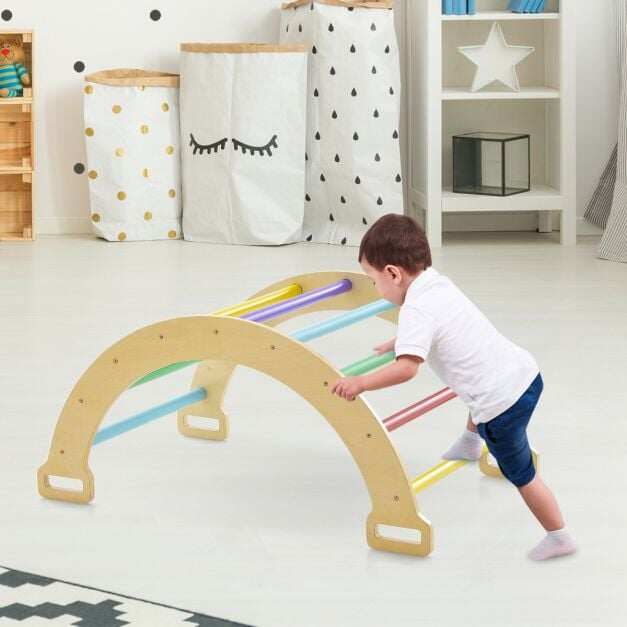 2-in-1 Arch Rocker with Soft Cushion-Colourful 2-in-1 Arch Rocker with Soft Cushion-Colourful