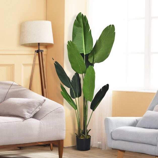 Kunstlik taim, kunstroheline taim, 160 cm, troopiline palm, kunstlik monstera, madu